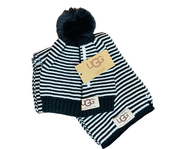 7074H-7074S Kid's Cable Knit Beanie-Scarf Set